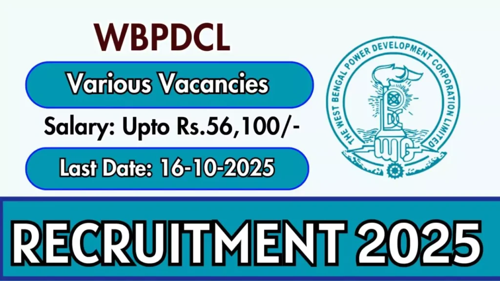 WBPDCL Recruitment 2025